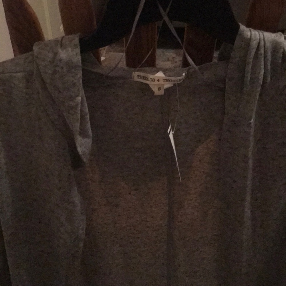 Light weight cardigan with hood